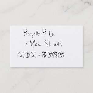 Tarjeta De Presentación Reutilizado y reciclado