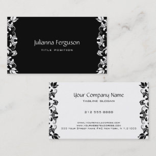 Tarjeta de presentación reversible de White Swirls