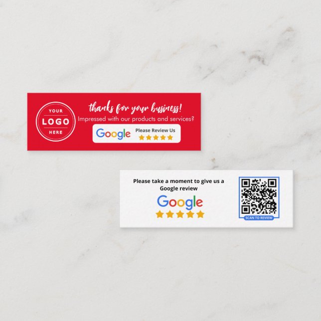 Tarjeta De Presentación Revisión de negocio de Google (Anverso / Reverso)