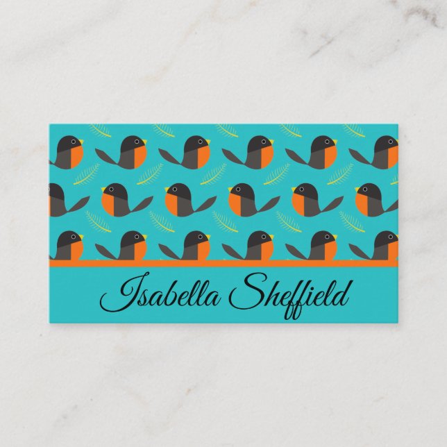 Tarjeta de presentación Robin Birds (Anverso)