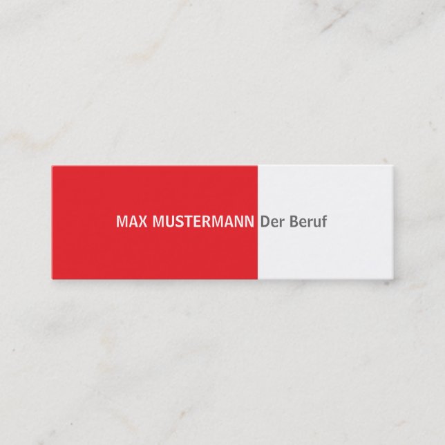 Tarjeta de presentación roja (Anverso)