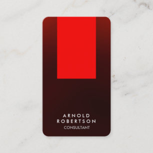 Tarjeta de presentación Rond Corner Brown Red Stri