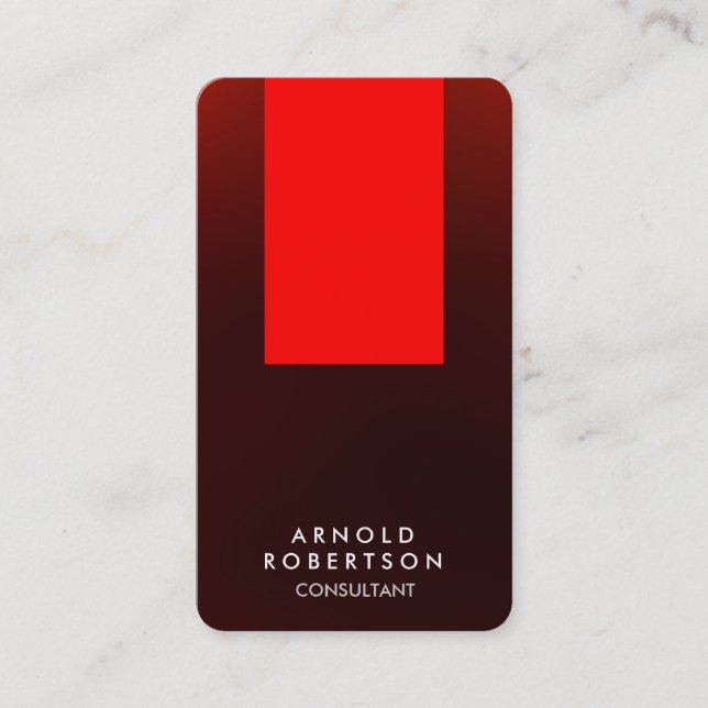 Tarjeta de presentación Rond Corner Brown Red Stri (Anverso)