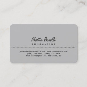 Tarjeta de presentación Rond Corner Silver Gray Pl