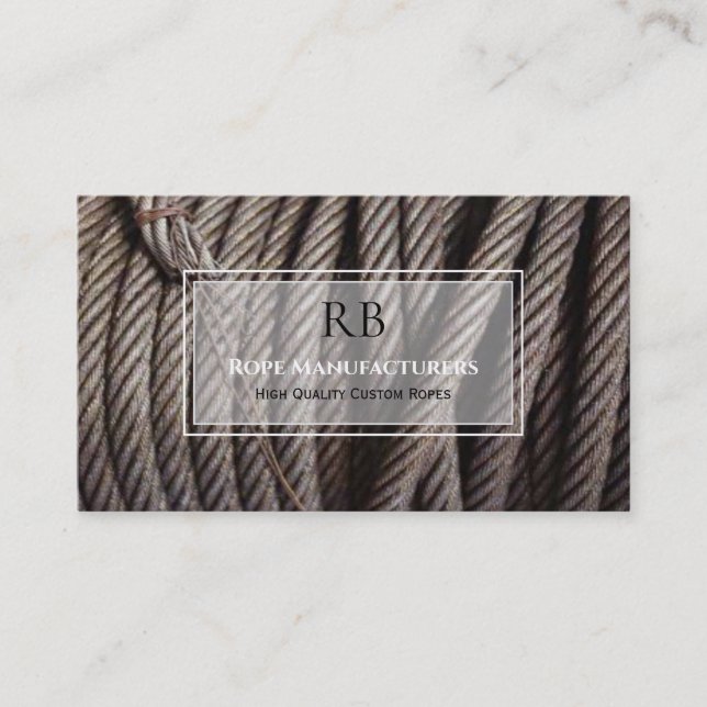 Tarjeta de presentación Rope Manufacturer (Anverso)