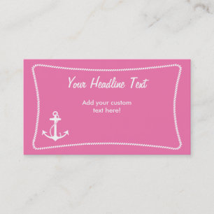 Tarjeta de presentación rosa