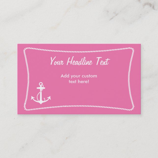 Tarjeta de presentación rosa (Anverso)
