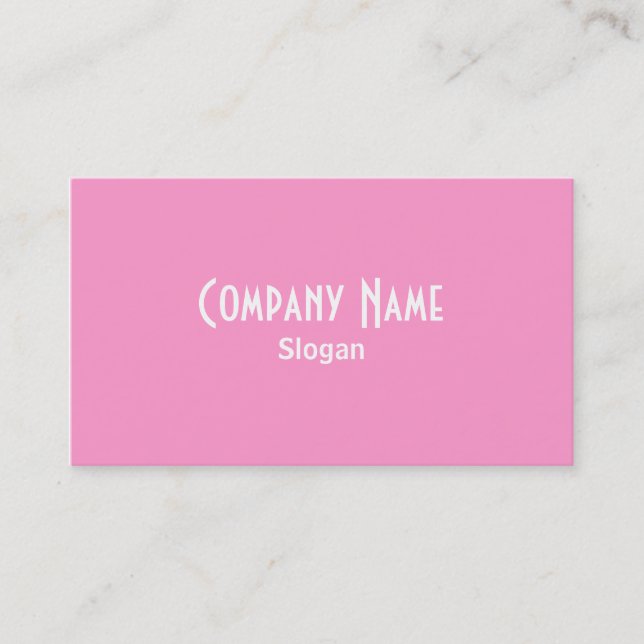 Tarjeta de presentación rosa (Anverso)