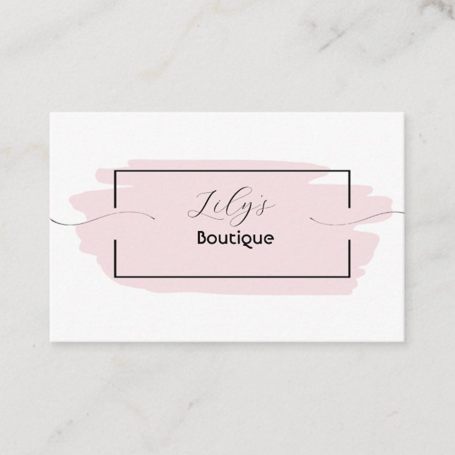 Tarjeta de presentación rosa (Anverso)