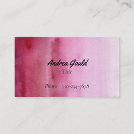 Tarjeta de presentación rosa de frambuesa de gradi