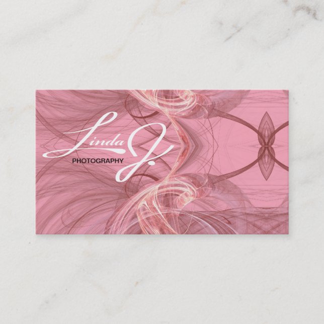 Tarjeta de presentación Rosa Fractal (Anverso)