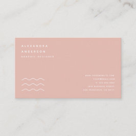 Tarjeta de presentación rosa y blanca de Rubor min