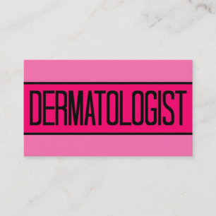 Tarjeta de presentación rosada Dermatólogo