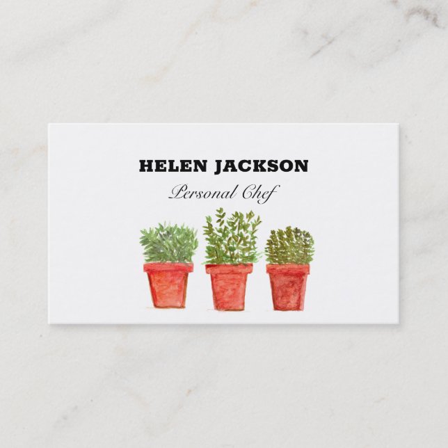 Tarjeta de presentación Rosemary Thyme Sage Herbs (Anverso)