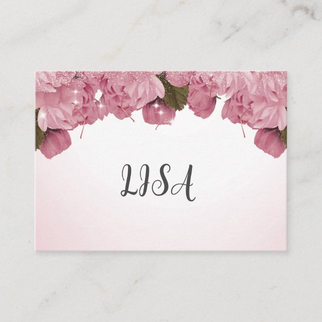 TARJETA DE PRESENTACIÓN ROSES DE PINK (Anverso)