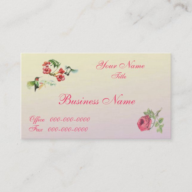 Tarjeta de presentación Rosey Hummer Vintage (Anverso)