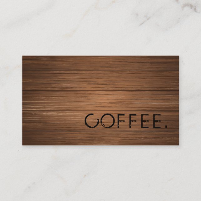 Tarjeta de presentación Rustic Brown Wooden Loyalt (Anverso)