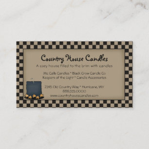 Tarjeta de presentación Rústica Primitive Candle C