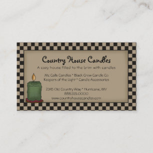 Tarjeta de presentación Rústica Primitive Candle C