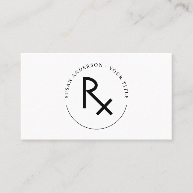 Tarjeta de presentación RX para farmacia (Anverso)