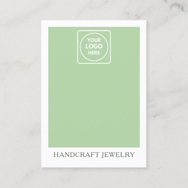Tarjeta De Presentación Sage Green Jewelry display holder (Anverso)