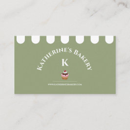 Tarjeta de presentación Sage Green White Elegery