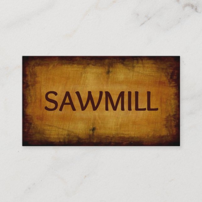 Tarjeta de presentación Sawmill Antiguo Wood (Anverso)