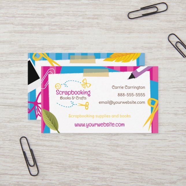Tarjeta de presentación Scrapbooking Crafts (Anverso/Reverso In Situ)