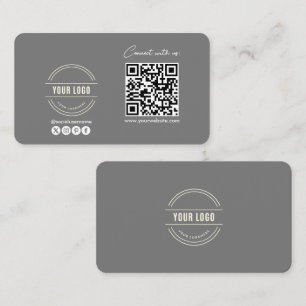 Tarjeta De Presentación Seguir La Búsqueda Para Conectarse Con El Código Q