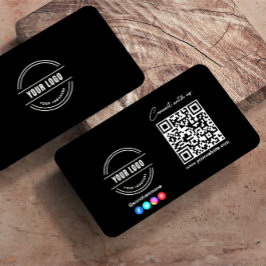 Tarjeta De Presentación Seguir La Búsqueda Para Conectarse Con El Código Q