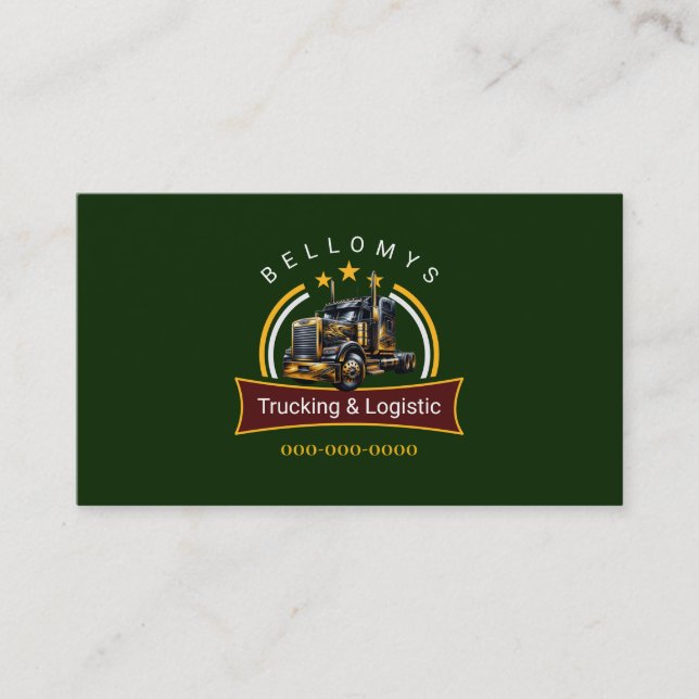 Tarjeta de presentación Semi Truck (Anverso)