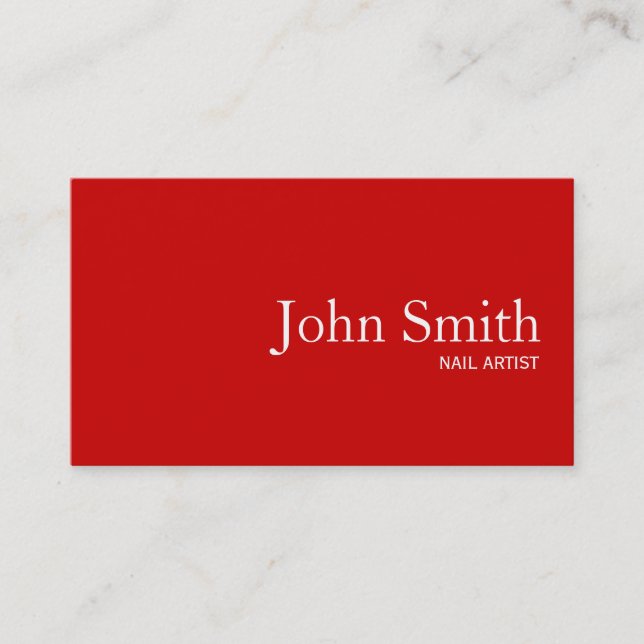 Tarjeta de presentación sencilla de arte rojo (Anverso)