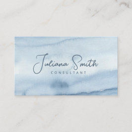 Tarjeta de presentación sencilla de color azul