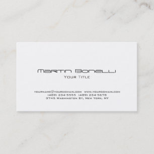 Tarjeta de presentación sencilla en blanco y negro