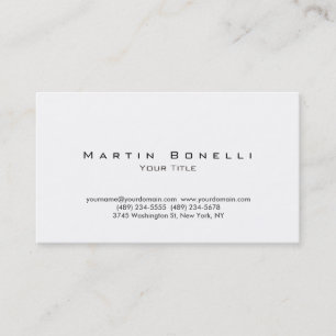 Tarjeta de presentación sencilla en blanco y negro
