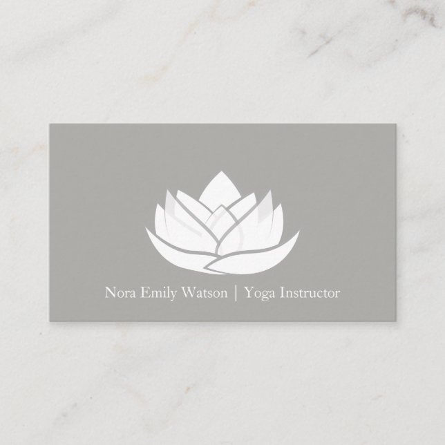 Tarjeta de presentación sencilla para Flores Lotus (Anverso)