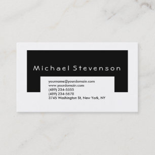 Tarjeta de presentación sencilla y moderna en blan