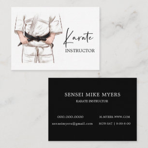 Tarjeta de presentación Sensei Gi del instructor d