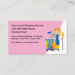 Tarjeta De Presentación Servicio de limpieza de casas simple