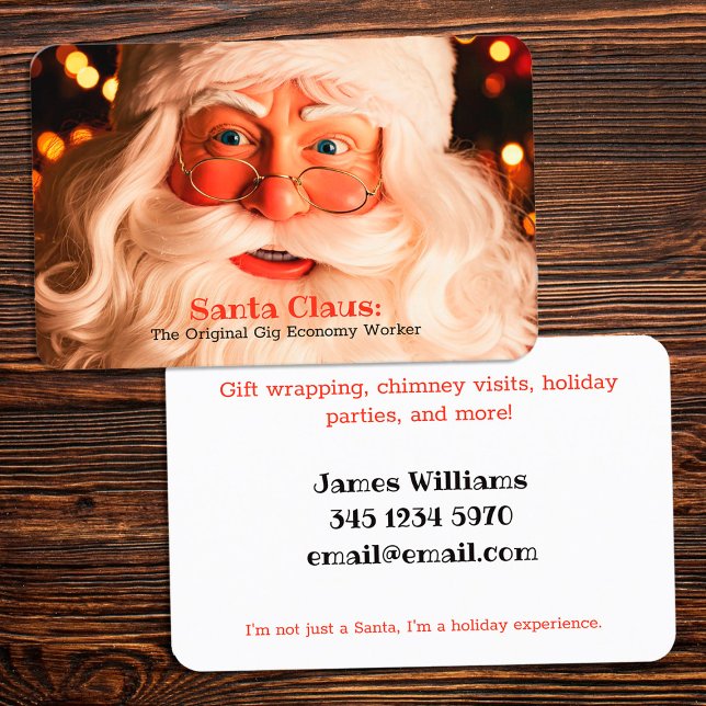 Tarjeta De Presentación Servicios Santa (Santa Services Calling Cards)