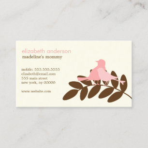 Tarjeta De Presentación Silhouettes de pájaro de jardín