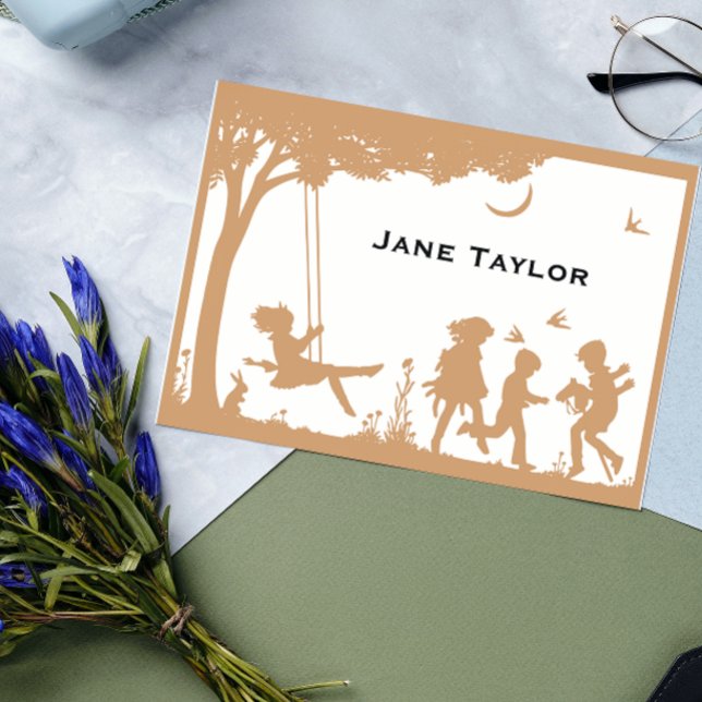 Tarjeta De Presentación Silouette Mom de Niños (Subido por el creador)