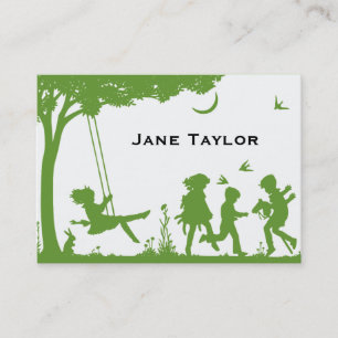 Tarjeta De Presentación Silueta personalizada de niños