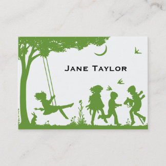 Tarjeta De Presentación Silueta personalizada de niños
