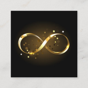 Tarjeta De Presentación Símbolo de infinito dorado