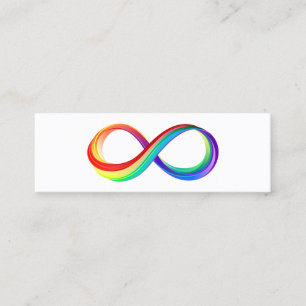 Tarjeta De Presentación Símbolo infinito arcoiris en capas