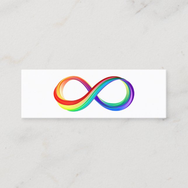 Tarjeta De Presentación Símbolo infinito arcoiris en capas (Anverso)