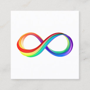 Tarjeta De Presentación Símbolo infinito arcoiris en capas