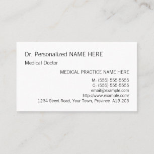 Tarjeta de presentación simple, básica y sencilla