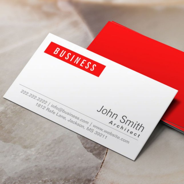 Tarjeta de presentación simple de arquitecto de et (Subido por el creador)